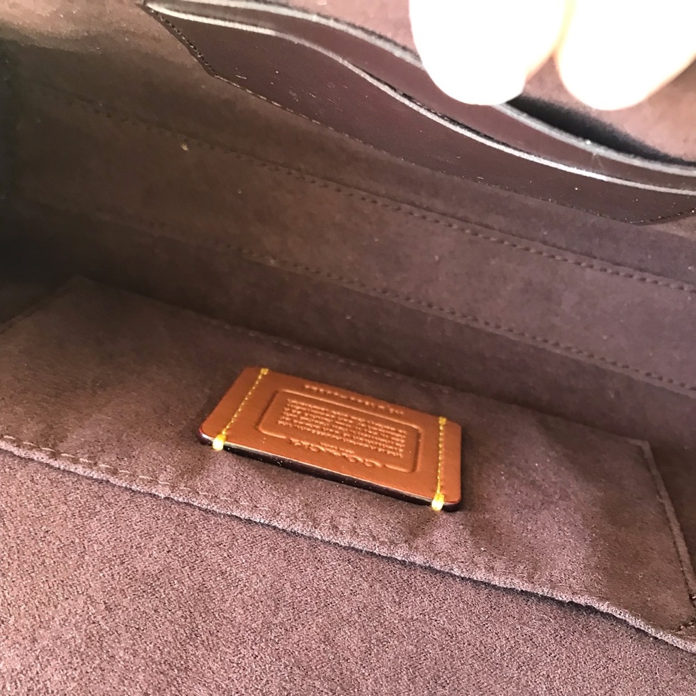 Coach Alexa Turnlock Crossgrain Leather Clutch Chain Crossbody Purse - Picture 9 of 16